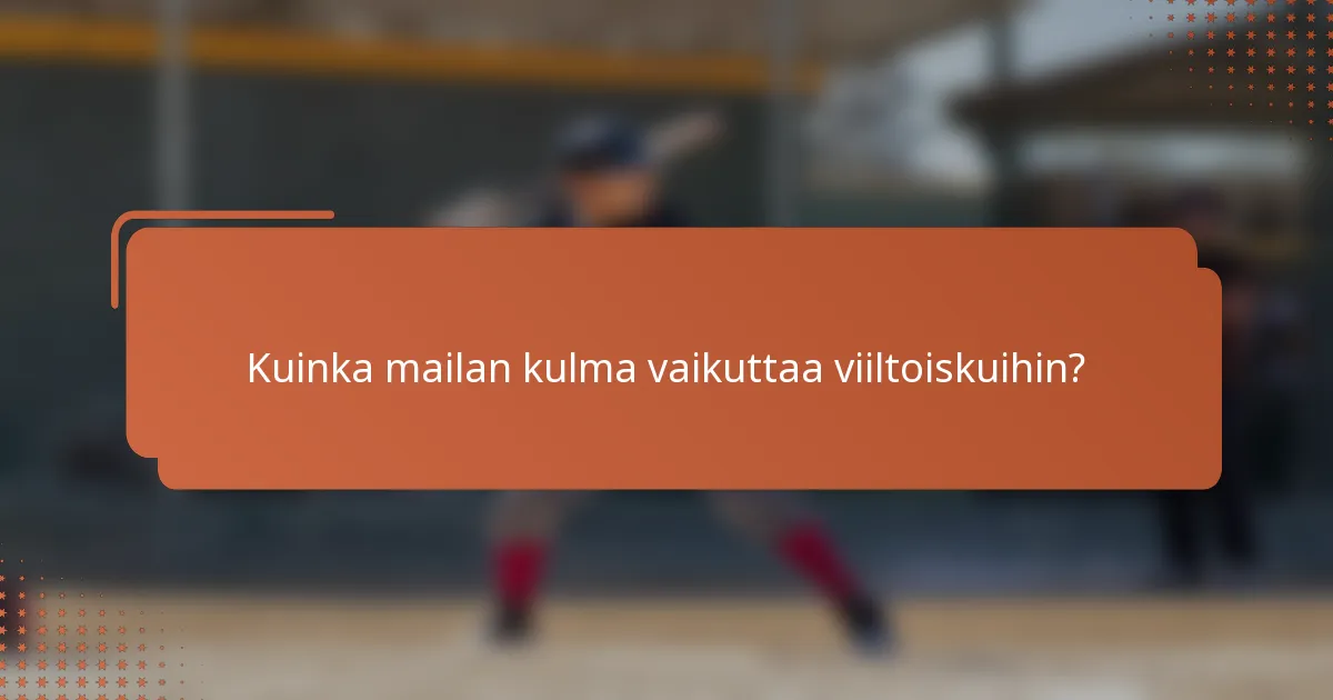 Kuinka mailan kulma vaikuttaa viiltoiskuihin?